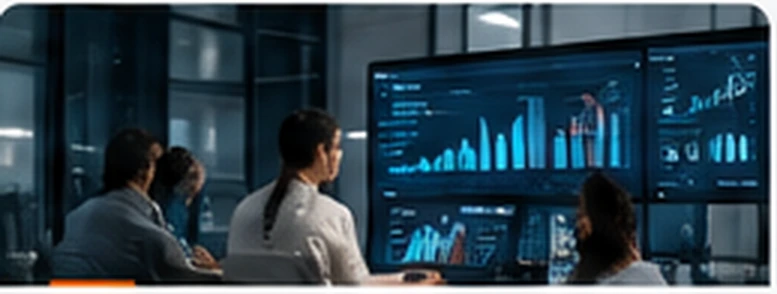 Equipo profesional revisando visualizaciones de datos